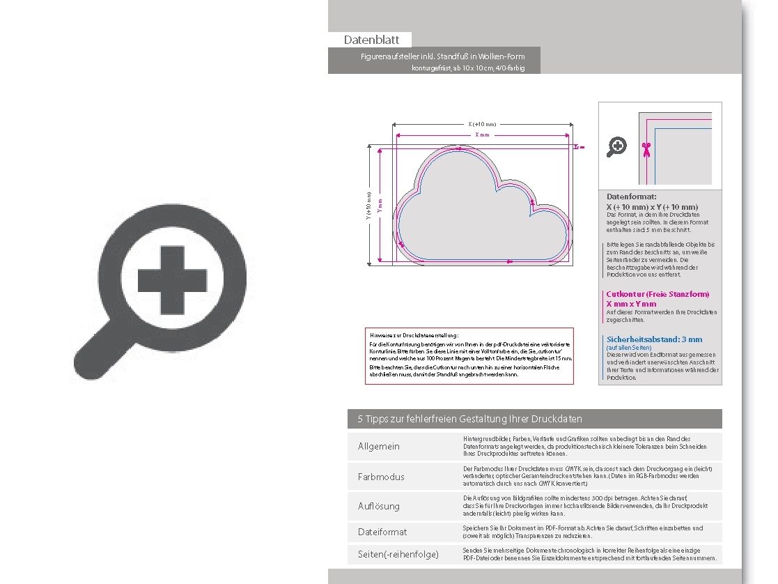 Product Bild figurenaufsteller_inkl__standfu___in_wolke-form_konturgefr__st__ab_10_x_10_cm__einseitig_4_0-farbig_bedruckt