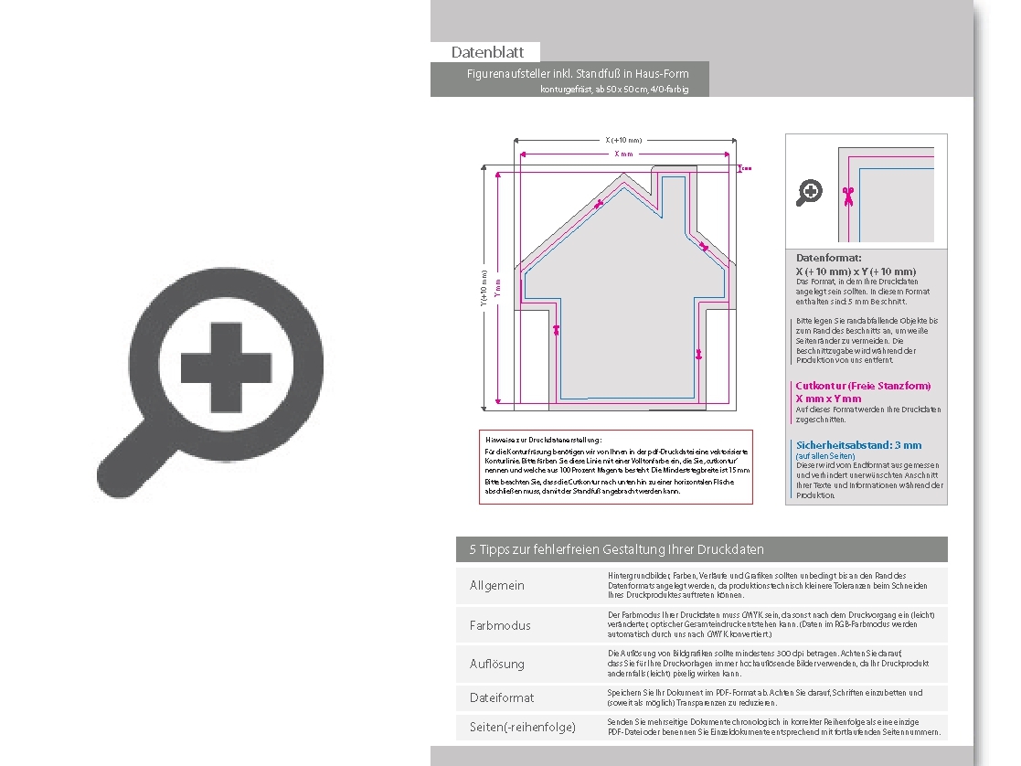 Product Bild figurenaufsteller_inkl__standfu___in_haus-form_konturgefr__st__einseitig_4_0-farbig_bedruckt