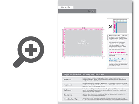 Product Bild flyer_din_a4_quer_(29_7_cm_x_21_0_cm)__einseitig_bedruckt_inkl__schutzlack_mit_antimikrobieller_wirkung