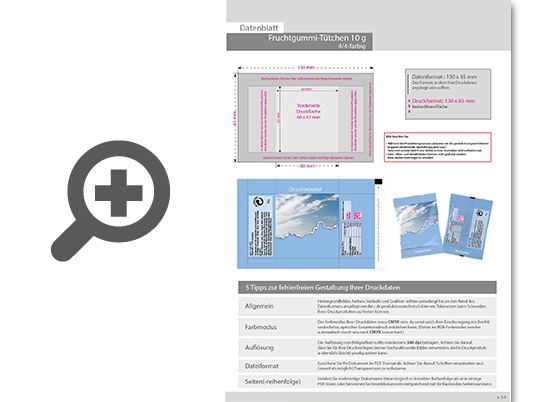 Product Bild fruchtgummi-t__tchen_10g_(form__b__rchen)__4_4_farbig_beidseitig_bedruckt