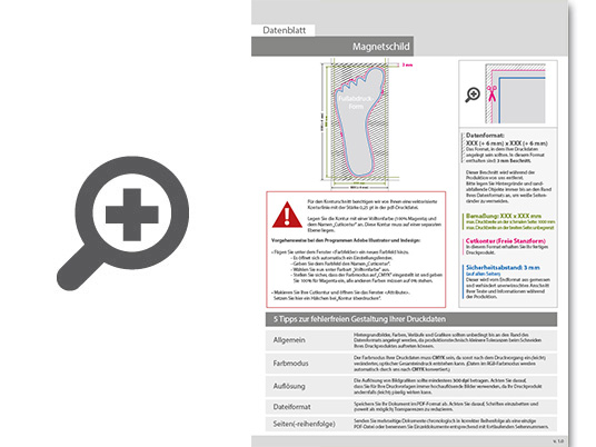 Product Bild hochwertiges_magnetschild_in_fu__abdruck-form