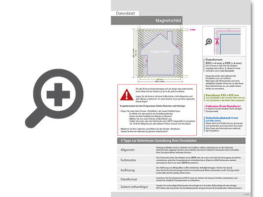 Product Bild hochwertiges_magnetschild_in_haus-form