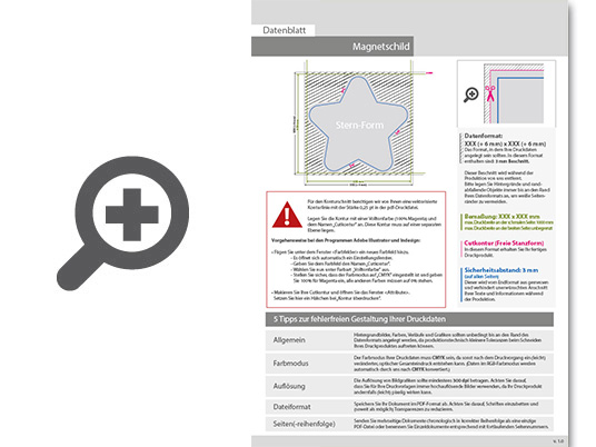 Product Bild hochwertiges_magnetschild_in_stern-form