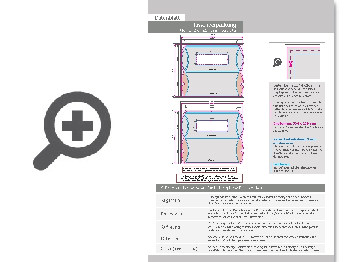 Product Bild kissenverpackung_(27_cm_x_3_2_cm_x_12_3_cm)_beidseitig_bedruckt_4_4-farbig_mit_gestanztem_fenster