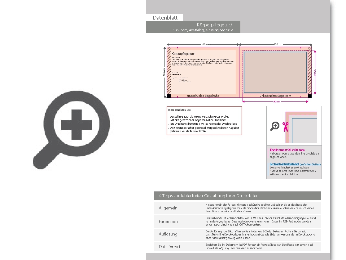 Product Bild k__rperpflegetuch__10_x_7_cm__4_0-farbig_einseitig_bedruckt