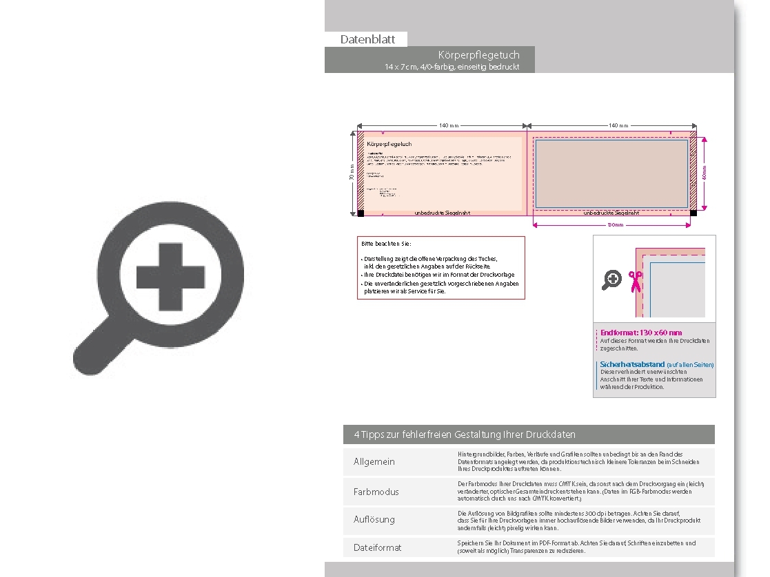 Product Bild k__rperpflegetuch__14_x_7_cm__4_0-farbig_einseitig_bedruckt