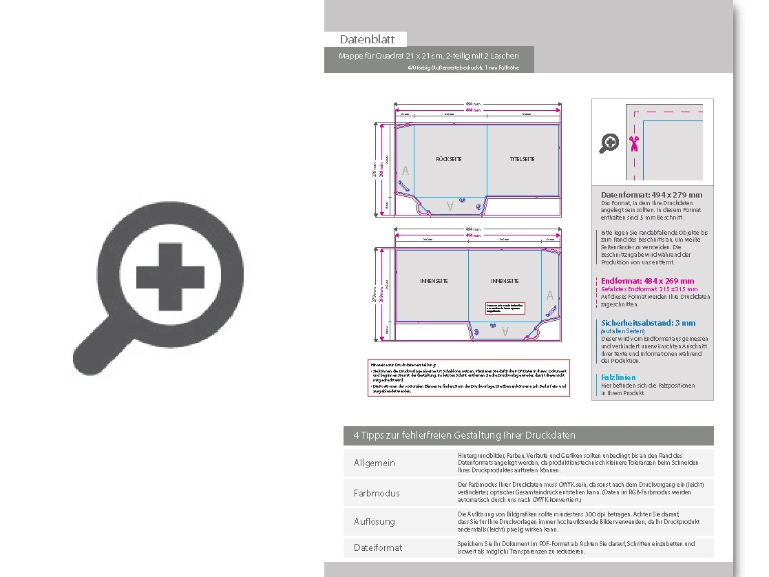 Product Bild mappe_f__r_quadrat_21_x_21_cm__2-teilig_mit_2_laschen__4_0_farbig_(au__enseite_bedruckt)