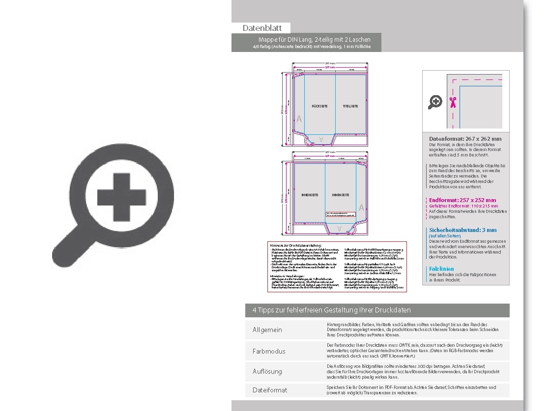 Product Bild mappe_f__r_din_lang__2-teilig_mit_2_laschen__4_0_farbig_(au__enseite_bedruckt)__mit_glanzfolie_kaschiert