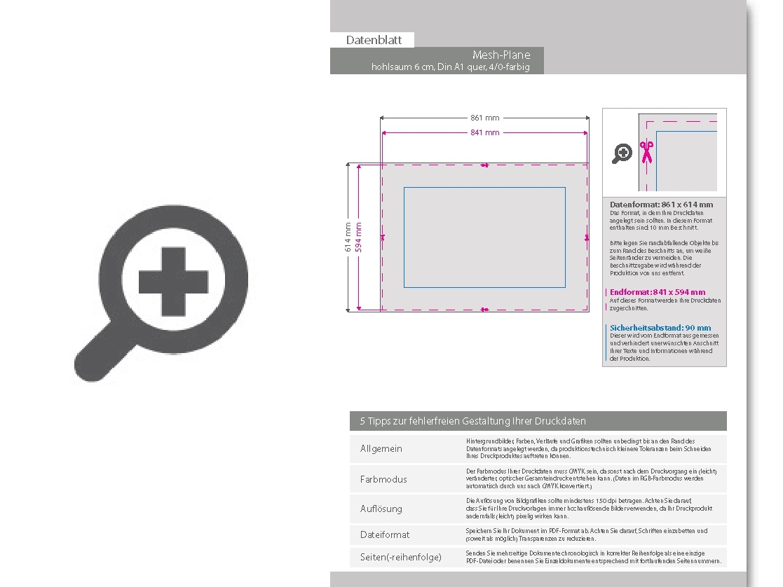 Product Bild hochwertige_mesh-plane_(pvc-frei)__din_a1_quer_(84_1_x_59_4_cm)__4_0-farbig_bedruckt__hohlsaum_links_und_rechts_(durchmesser_hohlsaum_6_0_cm)
