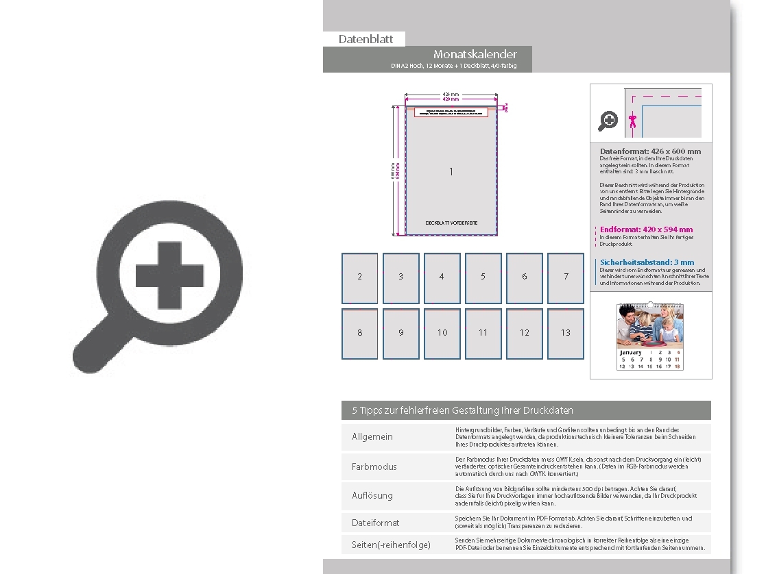 Product Bild monatskalender_13_blatt_(12_monate_+_deckblatt)__einseitig_bedruckt_4_0_farbig__din_a2_hoch_(420_x_594_mm)