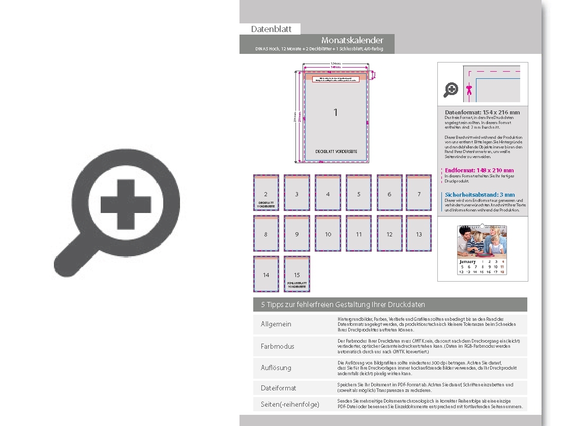 Product Bild monatskalender_15_blatt_(12_monate_+_2_deckbl__tter_+_1_schlussblatt)__einseitig_bedruckt_4_0_farbig__din_a5_hoch_(148_x_210_mm)