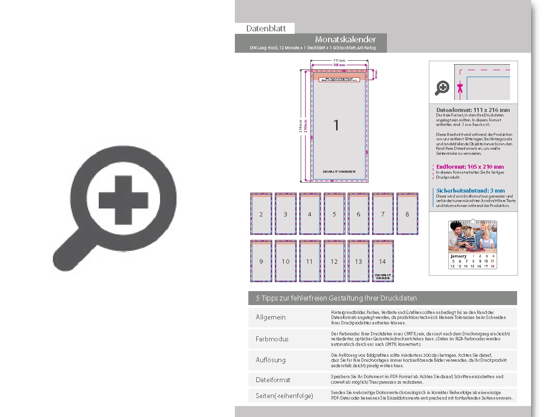 Product Bild monatskalender_14_blatt_(12_monate_+_1_deckblatt_+_1_schlussblatt)__einseitig_bedruckt_4_0_farbig__din_lang_hoch_(105_x_210_mm)