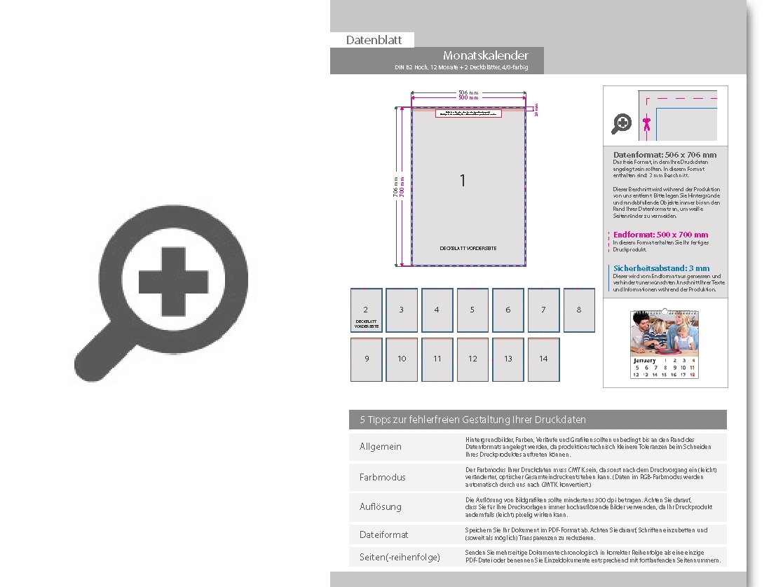 Product Bild monatskalender_14_blatt_(12_monate_+_2_deckbl__tter)__einseitig_bedruckt_4_0_farbig__din_b2_hoch_(500_x_700_mm)