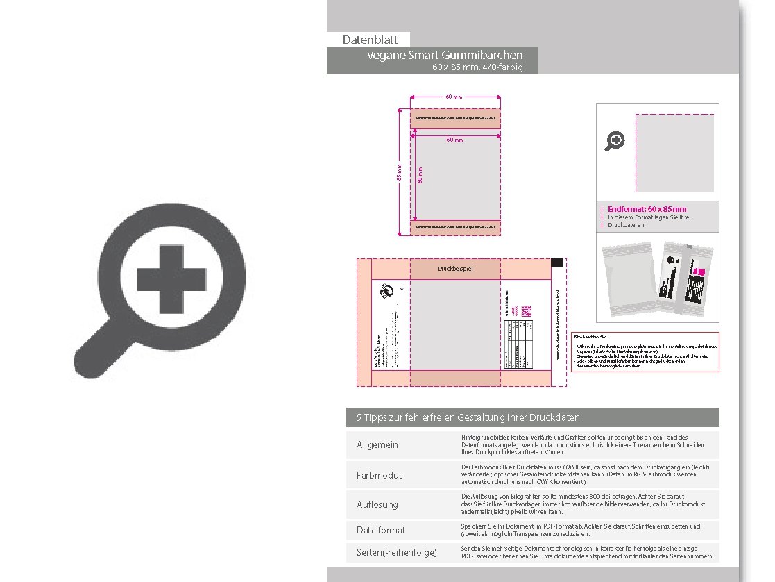 Product Bild vegane_smart_gummib__rchen_10g_t__tchen__4_0_farbig_einseitig_bedruckt