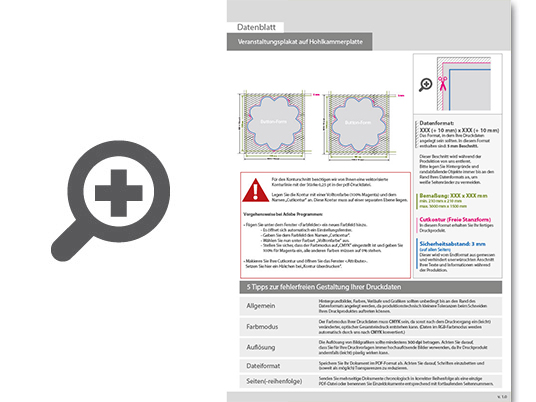 Product Bild veranstaltungsplakat_auf_hohlkammerplatte_in_button-form_konturgefr__st___beidseitig_4_4-farbig_bedruckt