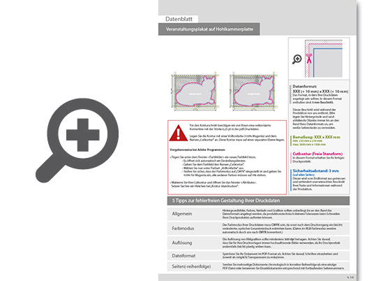 Product Bild veranstaltungsplakat_auf_hohlkammerplatte_in_katze-form_konturgefr__st___beidseitig_4_4-farbig_bedruckt
