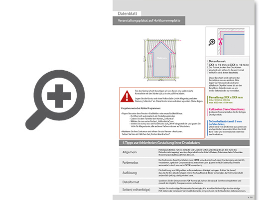 Product Bild veranstaltungsplakat_auf_hohlkammerplatte_in_pfeil-form_konturgefr__st___einseitig_4_0-farbig_bedruckt