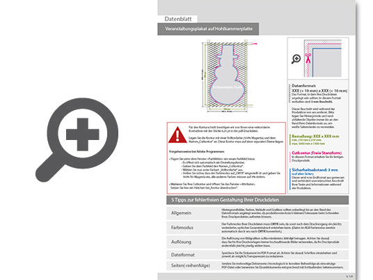 Product Bild veranstaltungsplakat_auf_hohlkammerplatte_in_schneemann-form_konturgefr__st___einseitig_4_0-farbig_bedruckt
